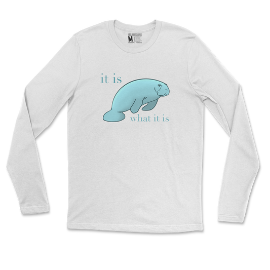 Gildan SoftStyle Long Sleeve Manatee in White