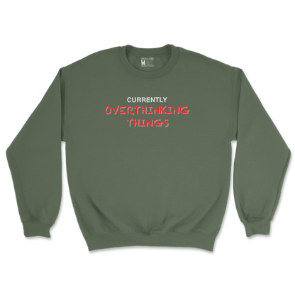 Gildan SoftStyle Crew Neck For Our Lil Overthinker in Military Green