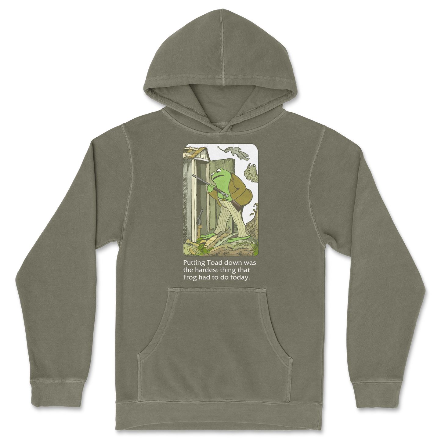 Independent Clothing Co. Hoodie Frog and Toad  in Olive