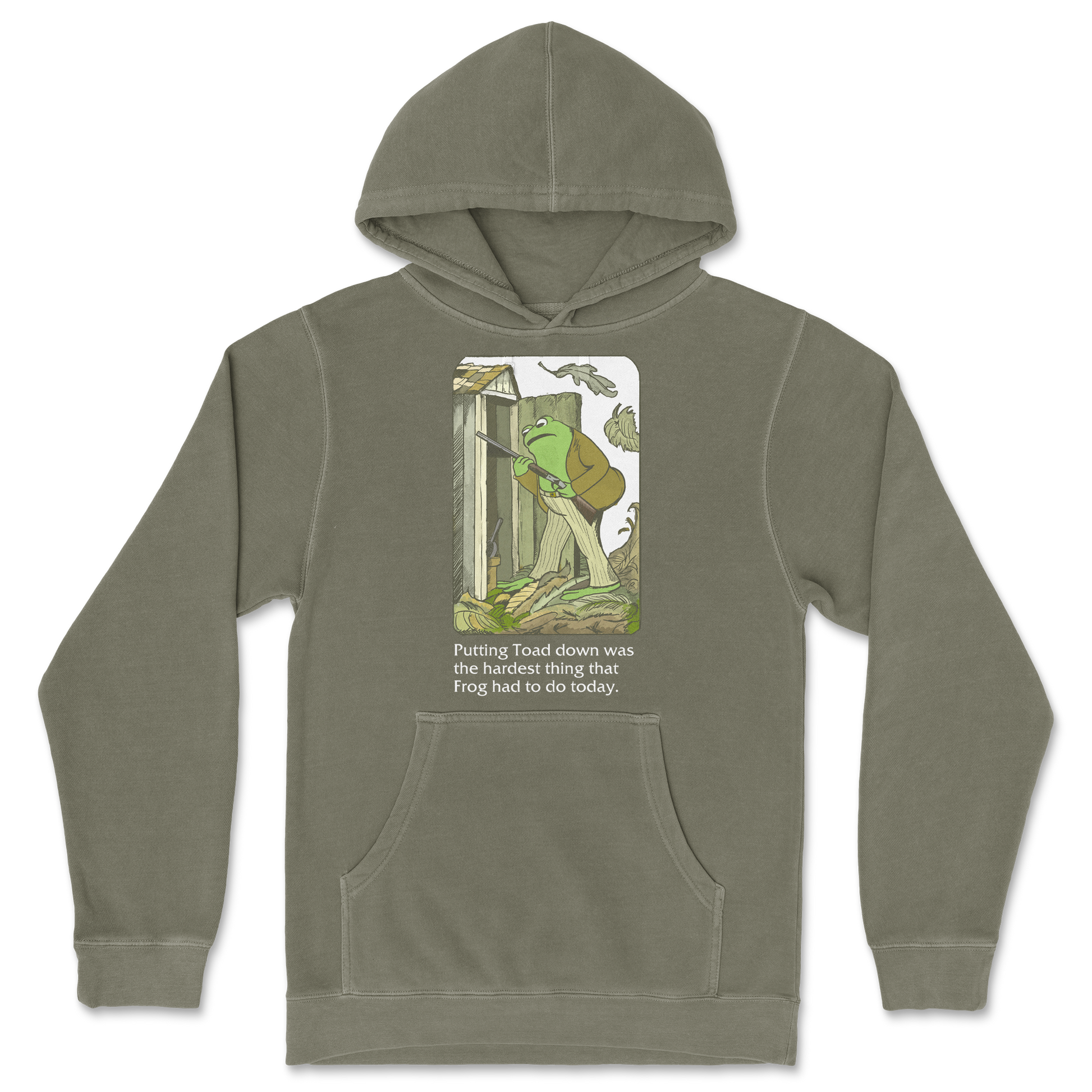 Independent Clothing Co. Hoodie Frog and Toad  in Olive