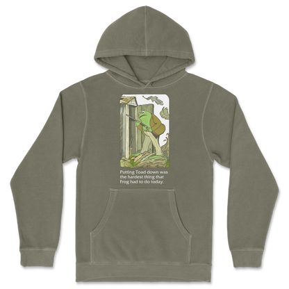 Independent Clothing Co. Hoodie Frog and Toad  in Olive