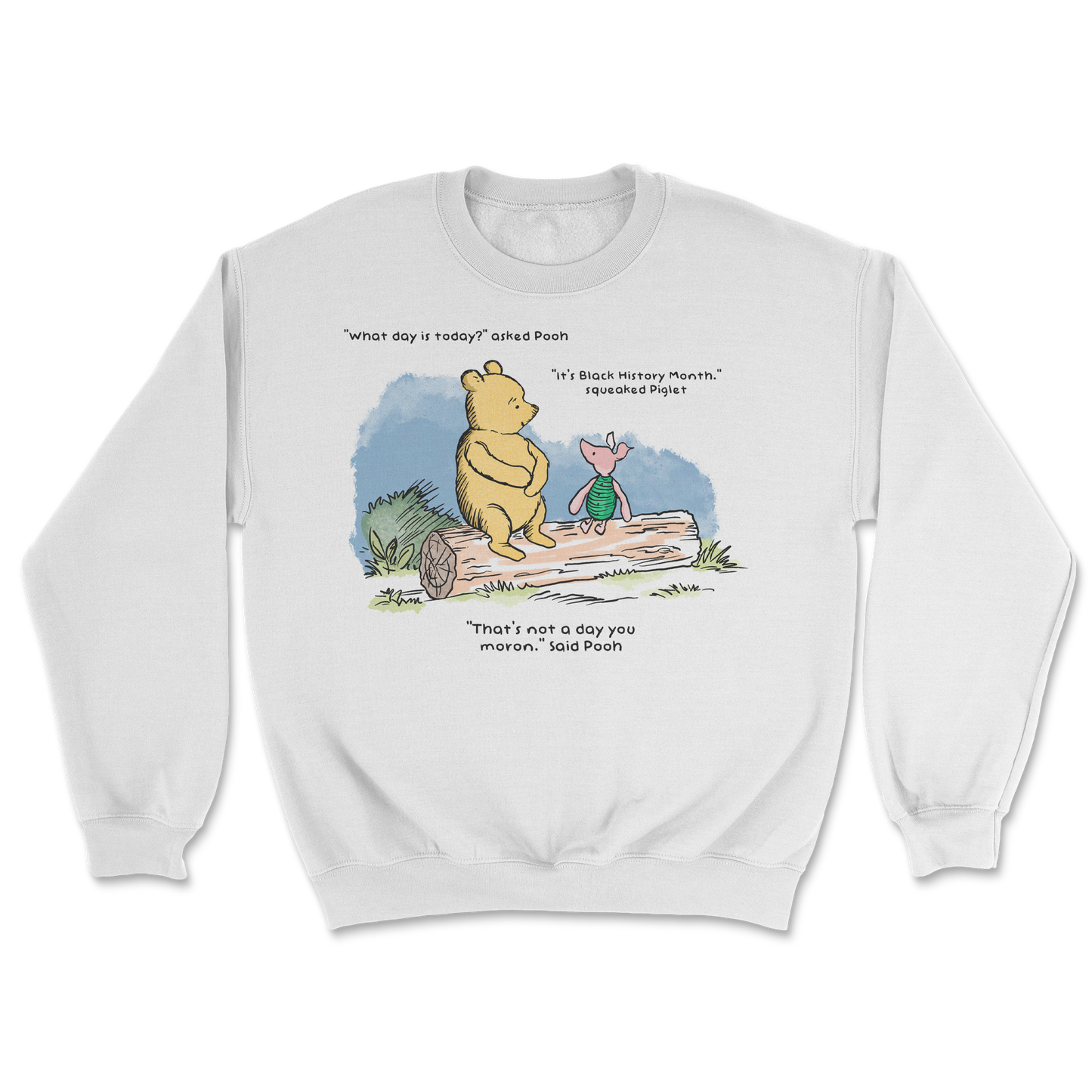 The Nice Shirt Crew Neck Winnie the Pooh  in White