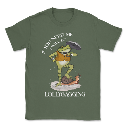 The Nice Shirt T-Shirt Lollygagging  in Military-Green