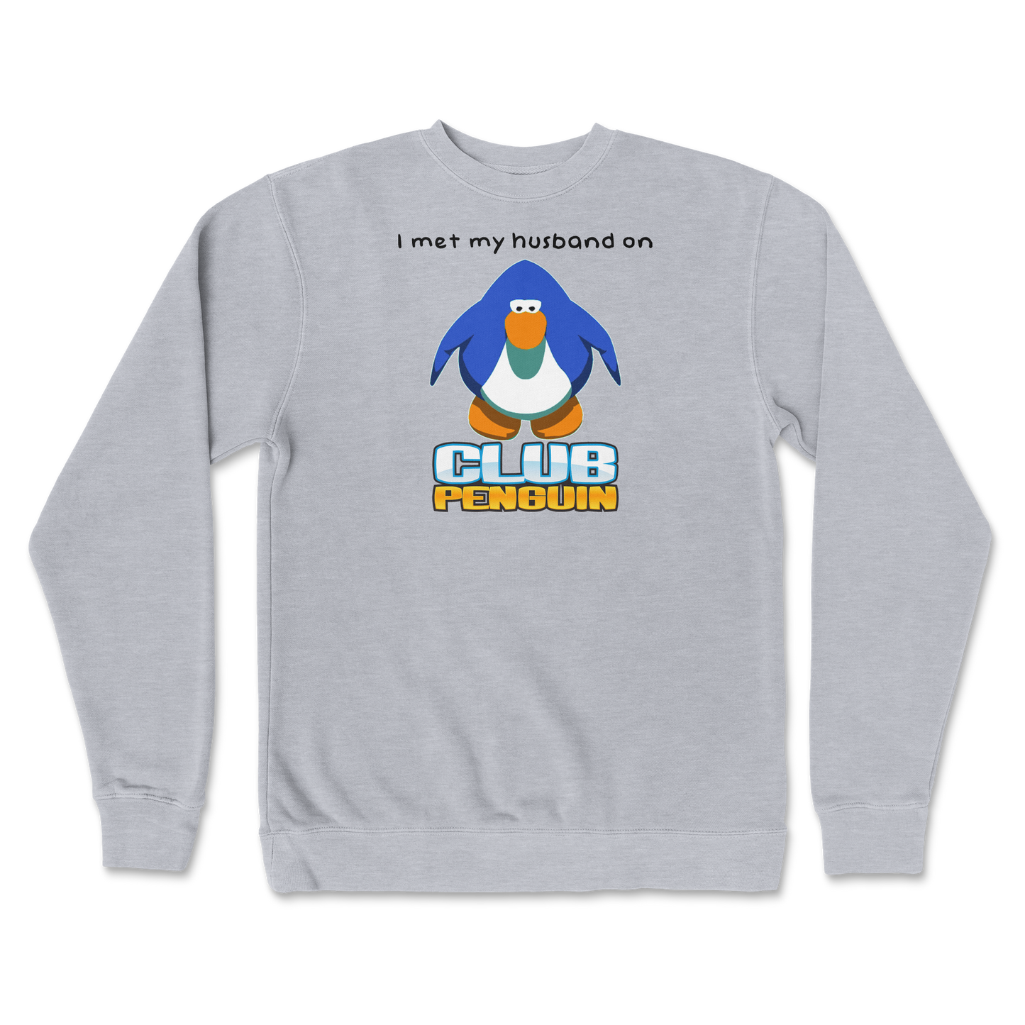 Independent Clothing Co. Crew Neck Club Penguin Husband  in Grey-Heather