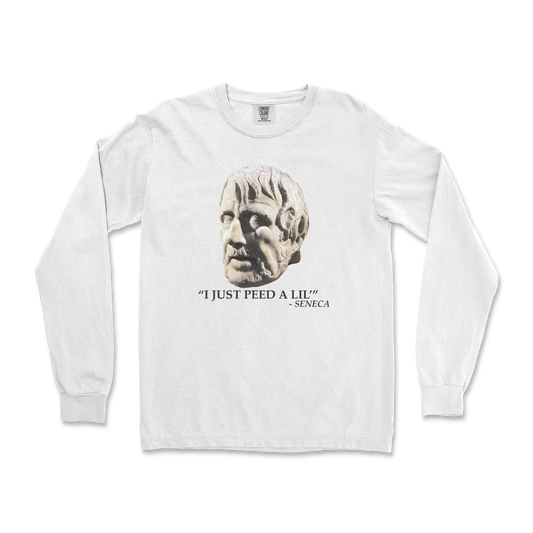 Comfort Colors Long Sleeve Seneca Pee in White