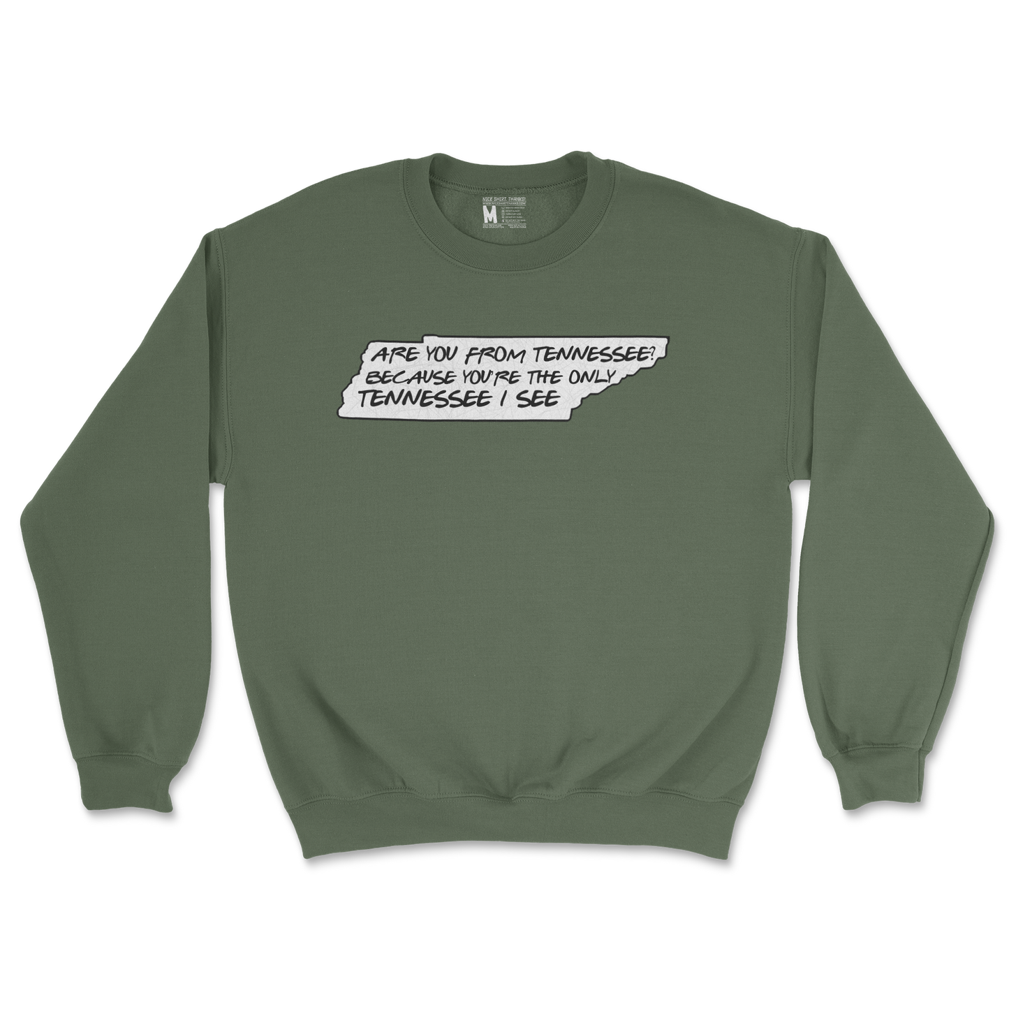 Gildan SoftStyle Crew Neck Tennessee in Military Green