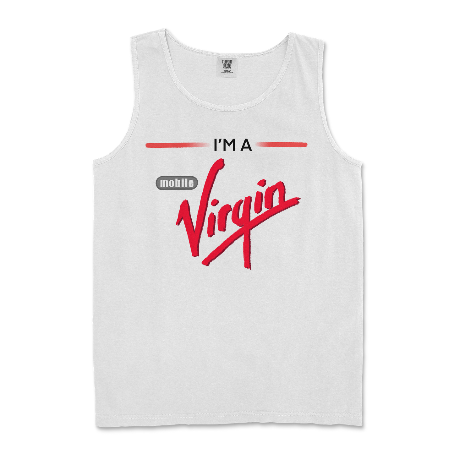 Comfort Colors Tank Top Mobile Virgin in White