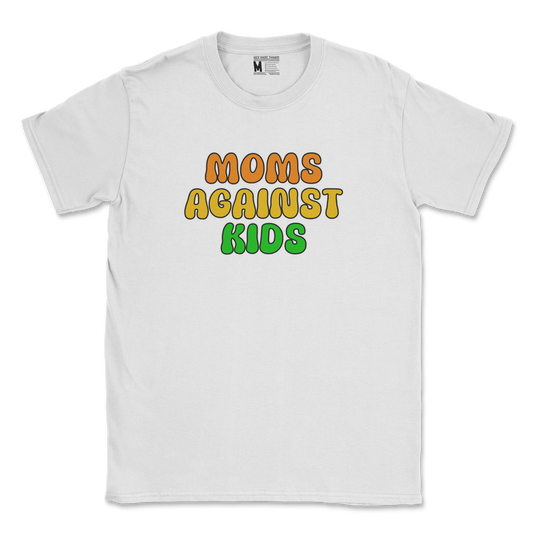 Gildan SoftStyle T-Shirt Moms Agianst Kids in White