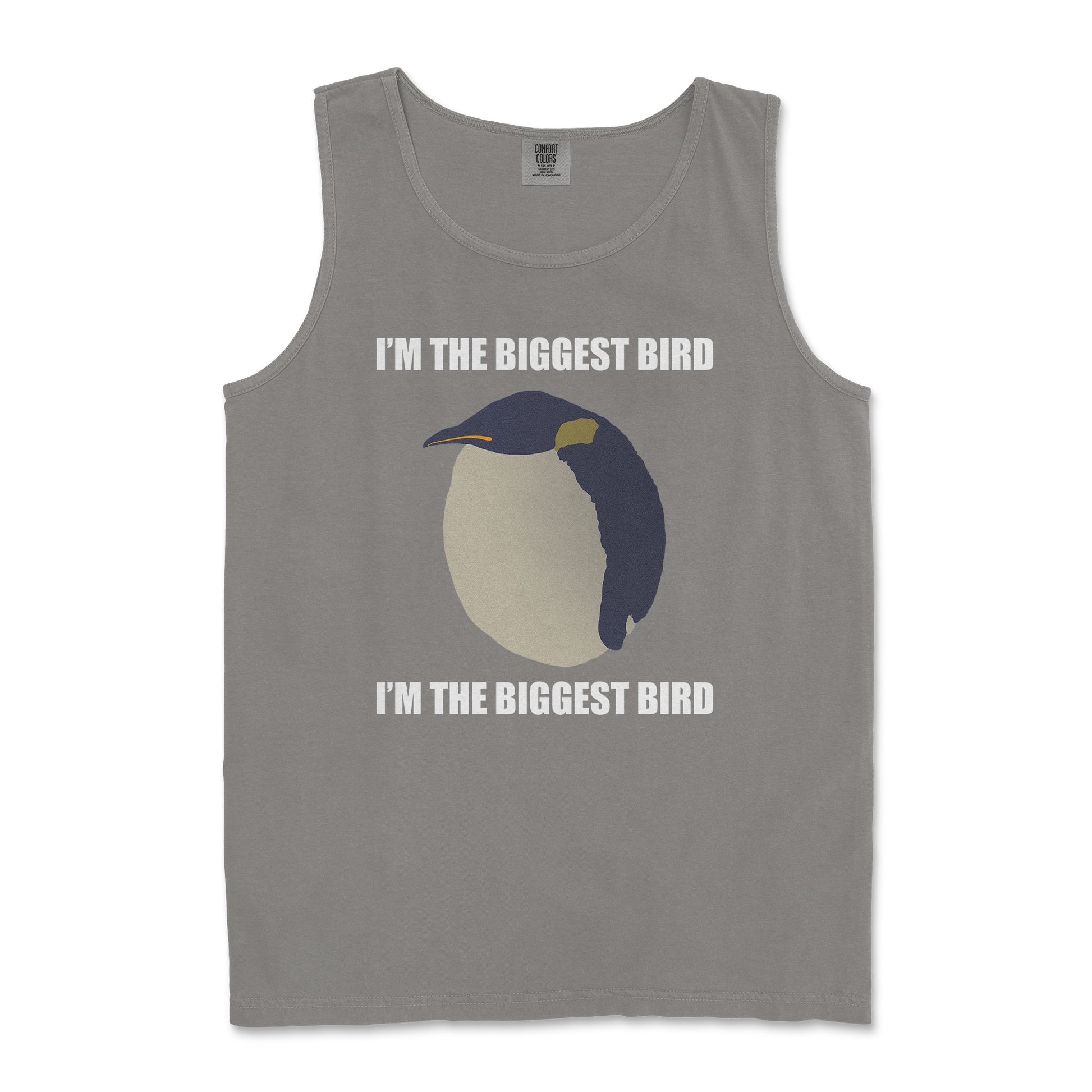 Comfort Colors Tank Top I Am The Biggets Bird in Grey