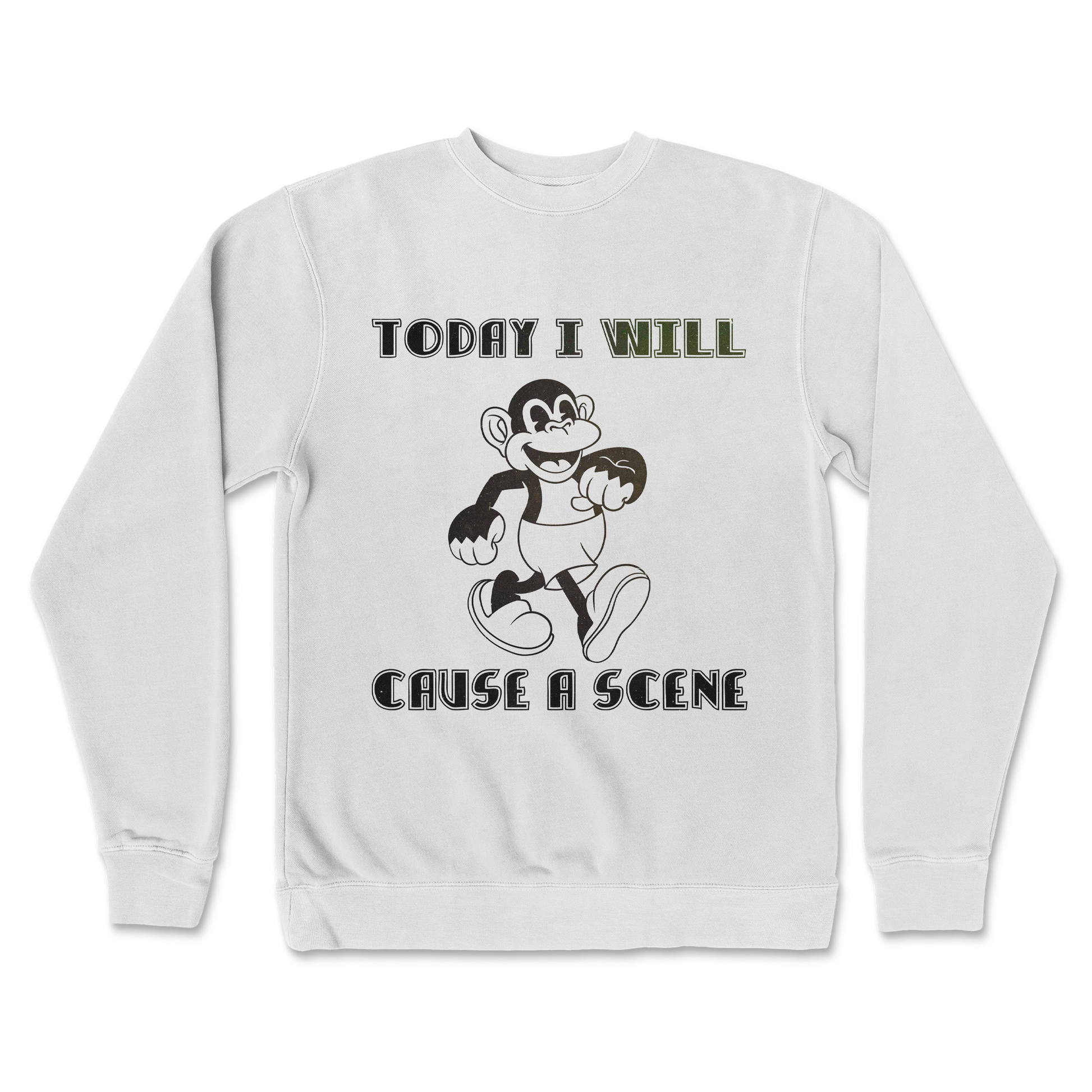 Independent Clothing Co. Crew Neck Cause A Scene  in white