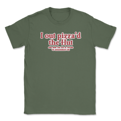 Heavy Blend T-Shirt Out Pizza'd the Hut in Military Green