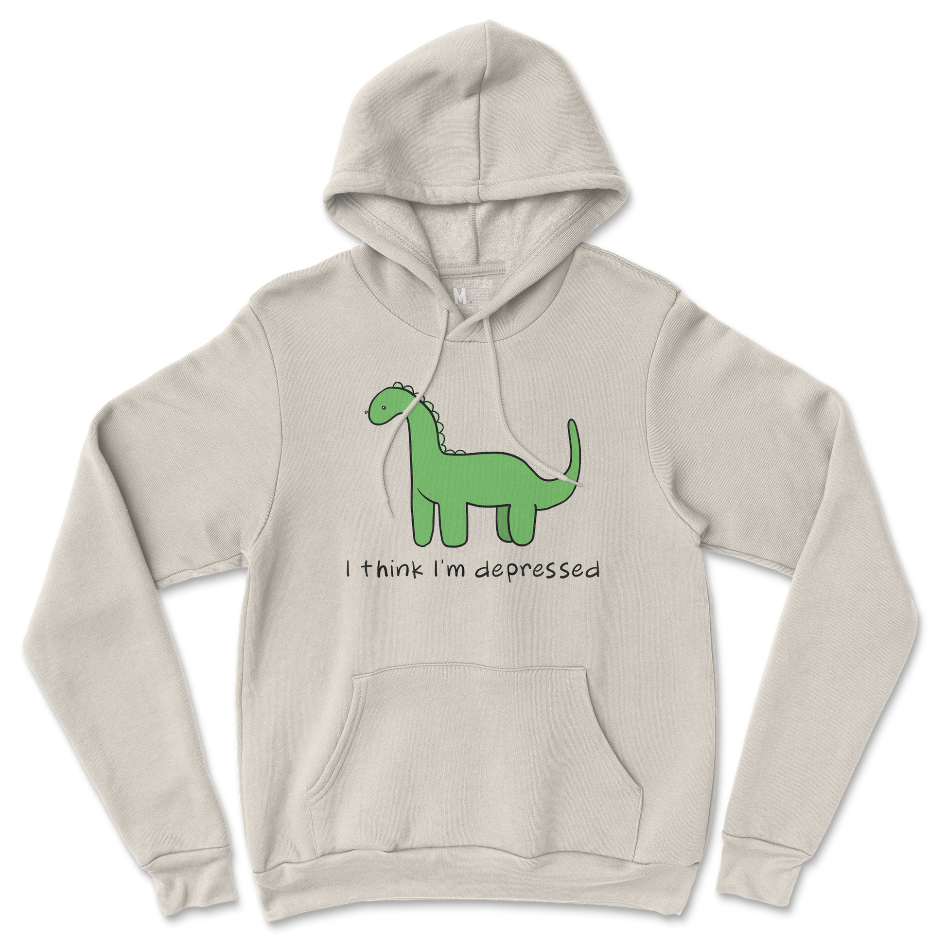 Gildan SoftStyle Hoodie Depressed Dino  in Sand