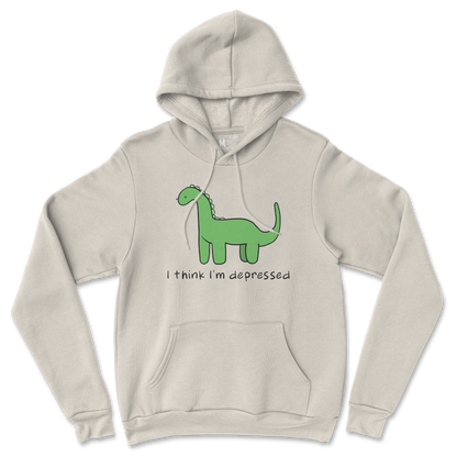 Gildan SoftStyle Hoodie Depressed Dino  in Sand