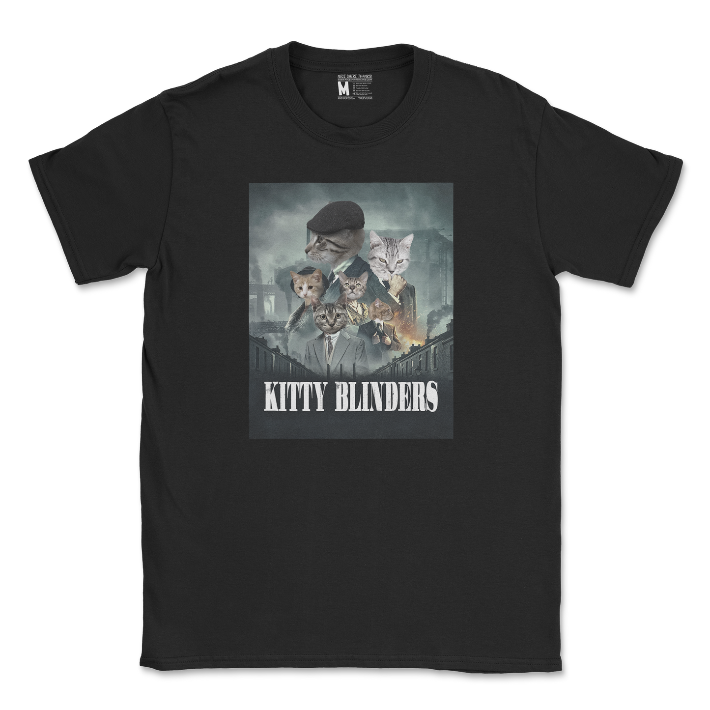 Gildan SoftStyle T-Shirt Kitty Blinders in Black