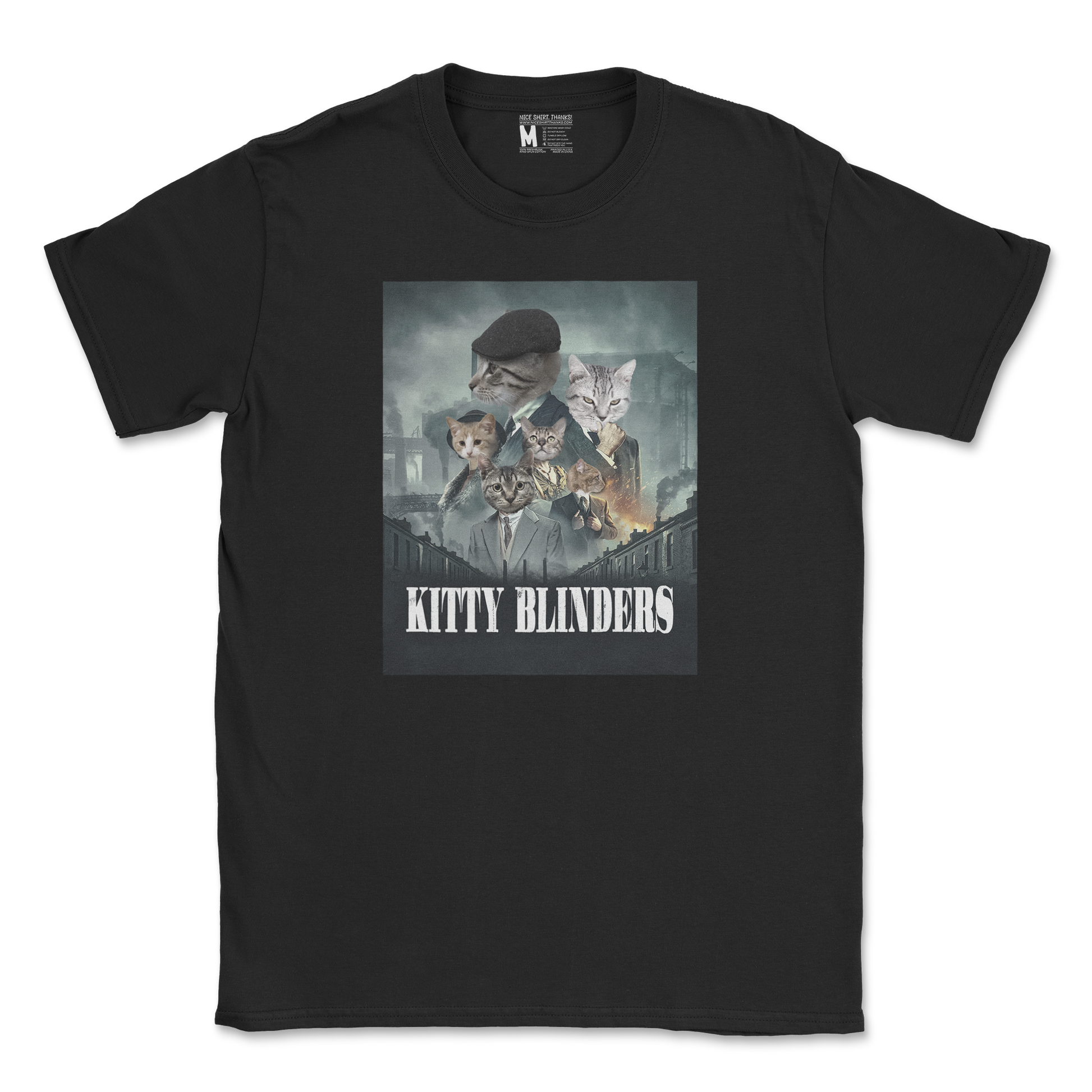 Gildan SoftStyle T-Shirt Kitty Blinders in Black