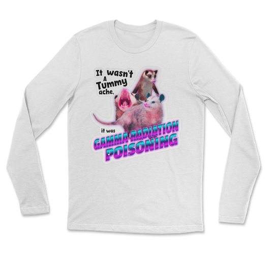 The Nice Shirt Long Sleeve Possum Radiation  in White