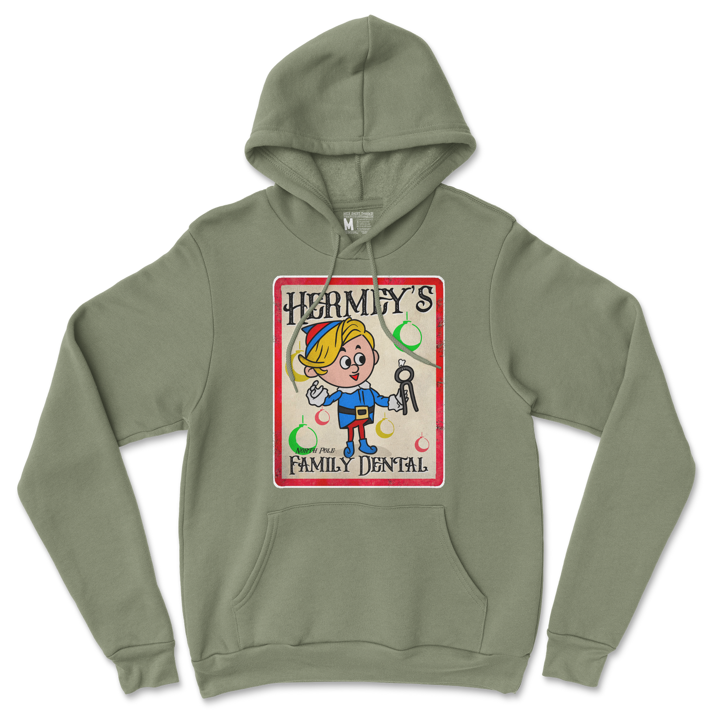 Gildan SoftStyle Hoodie Hermey's Family Dental  in Military-Green