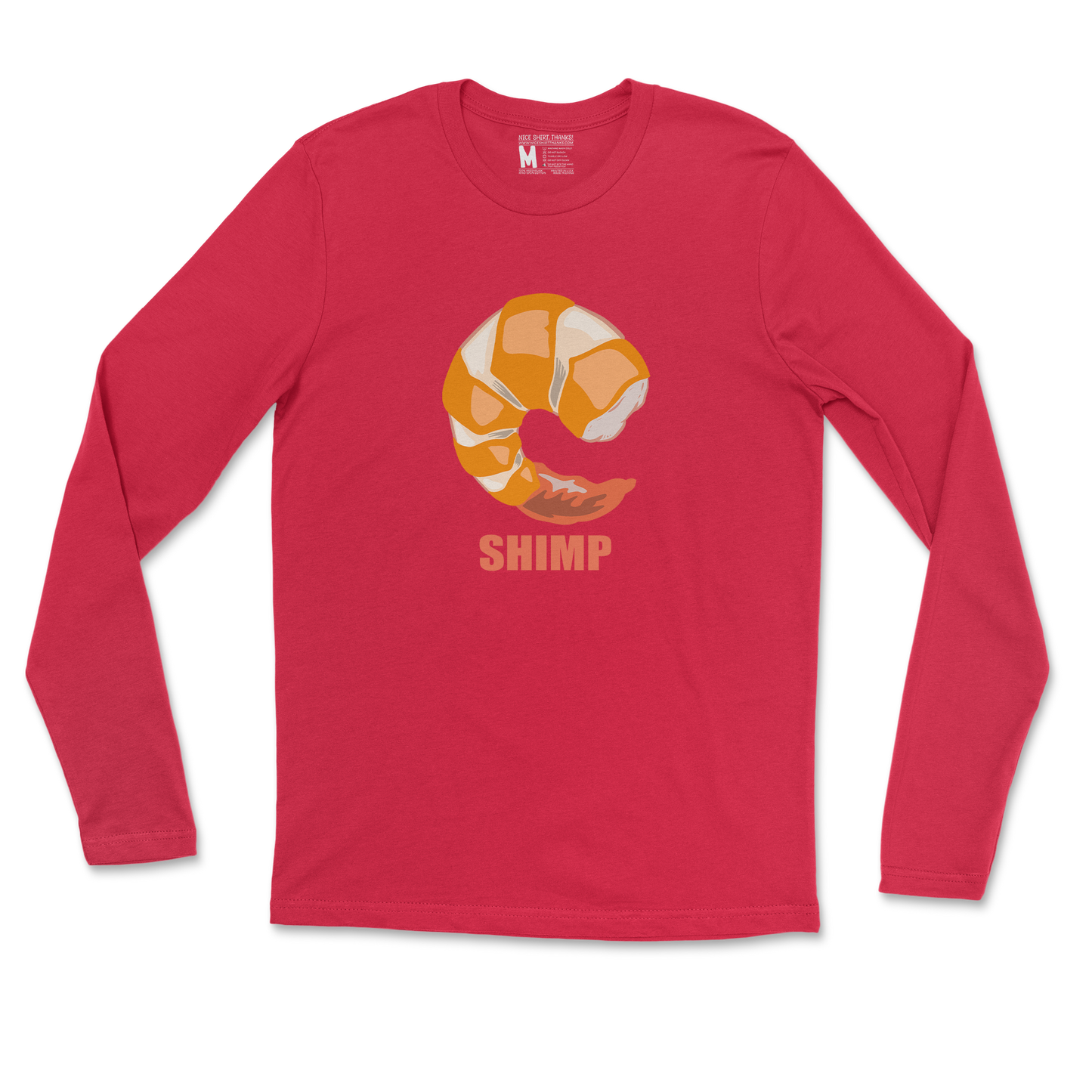 Gildan SoftStyle Long Sleeve Shimp in Red