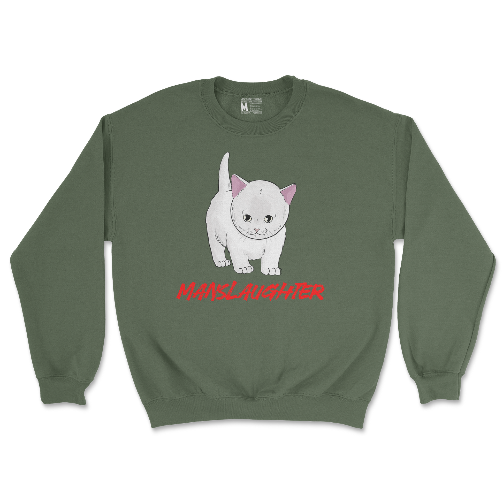 Gildan SoftStyle Crew Neck Manslaughter in Military Green