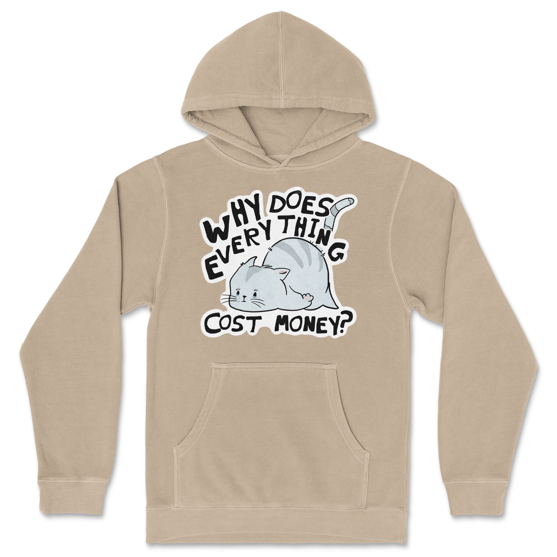 Independent Clothing Co. Hoodie Broke Cat in Sandstone