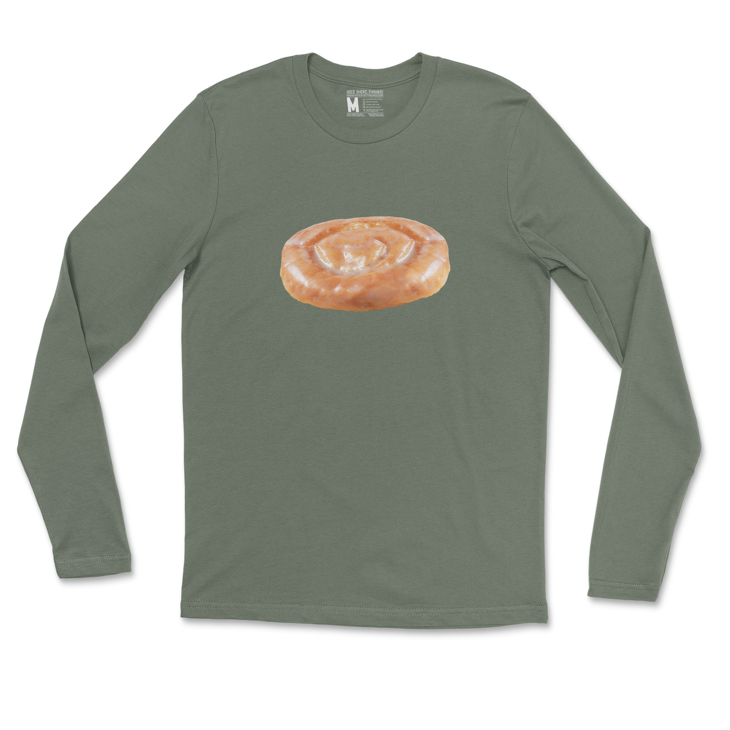 Gildan SoftStyle Long Sleeve Honey Bun in Military Green