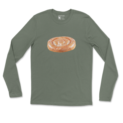 Gildan SoftStyle Long Sleeve Honey Bun in Military Green