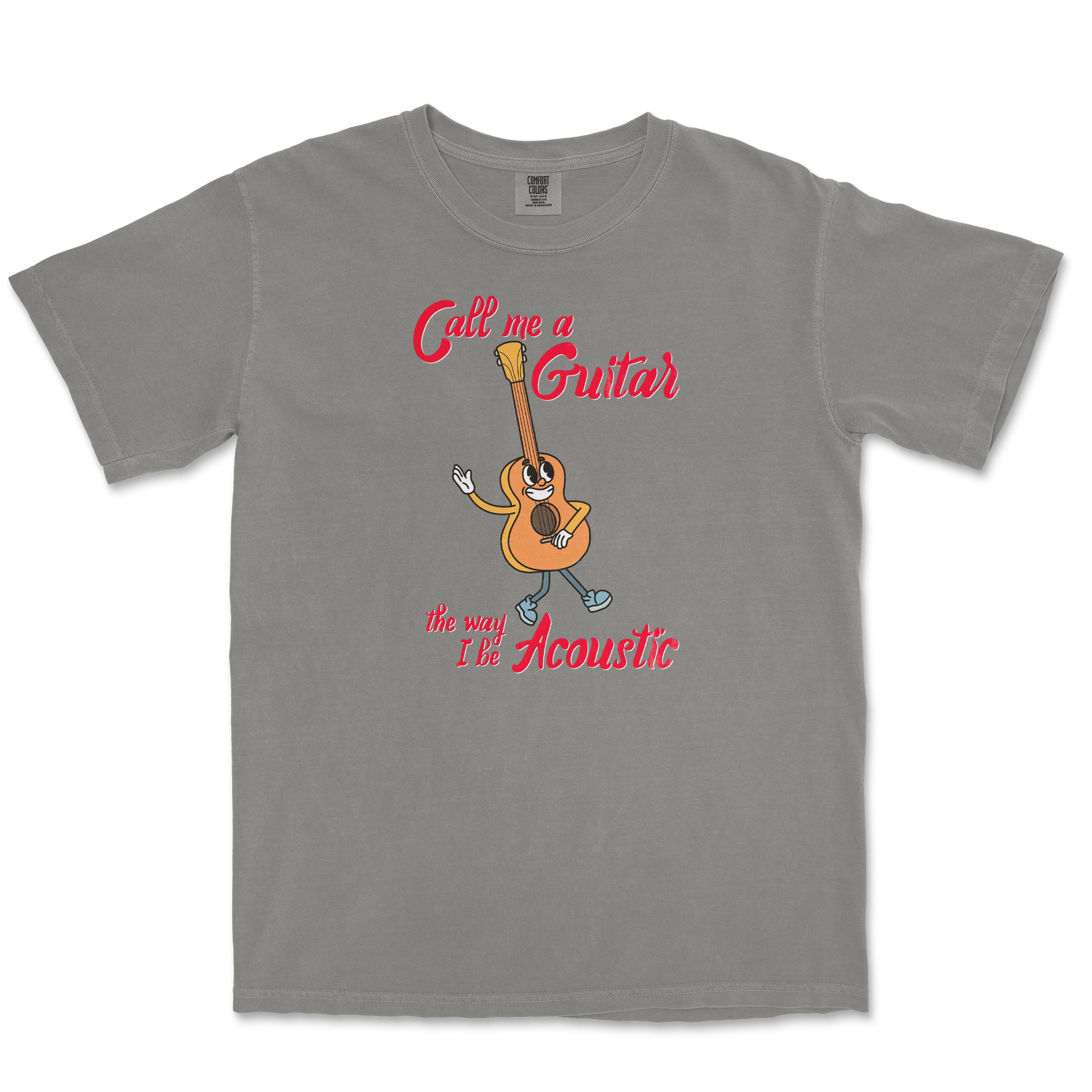 Comfort Colors T-Shirt I Do Be Acoustic  in Grey