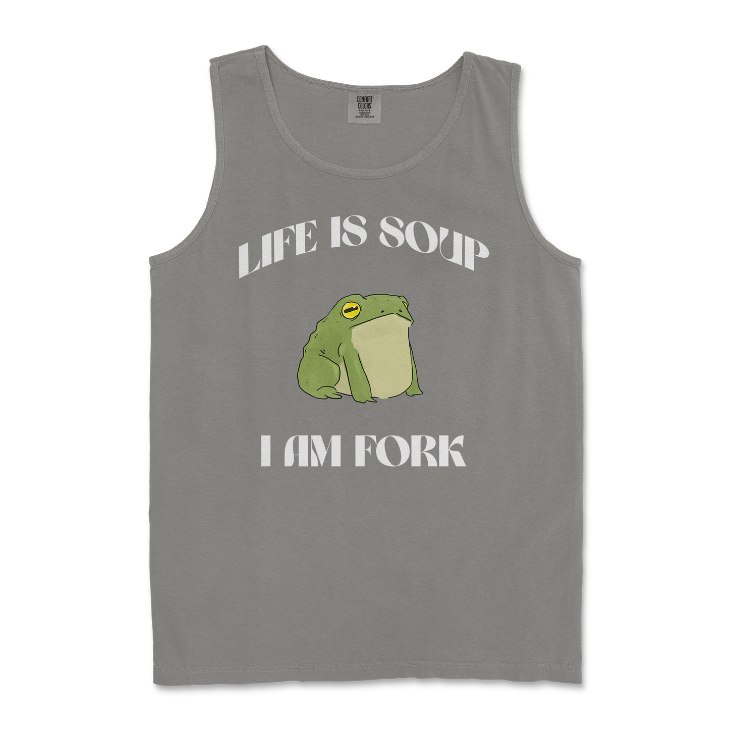 Comfort Colors Tank Top Life is Soup in Grey