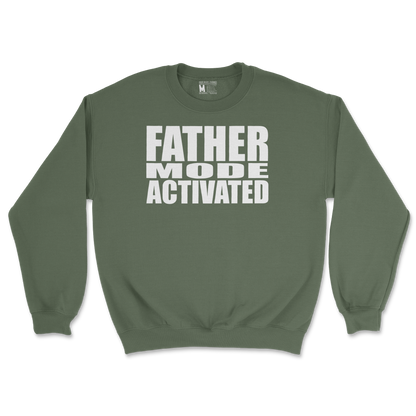 Gildan SoftStyle Crew Neck Father Mode Activated in Military Green