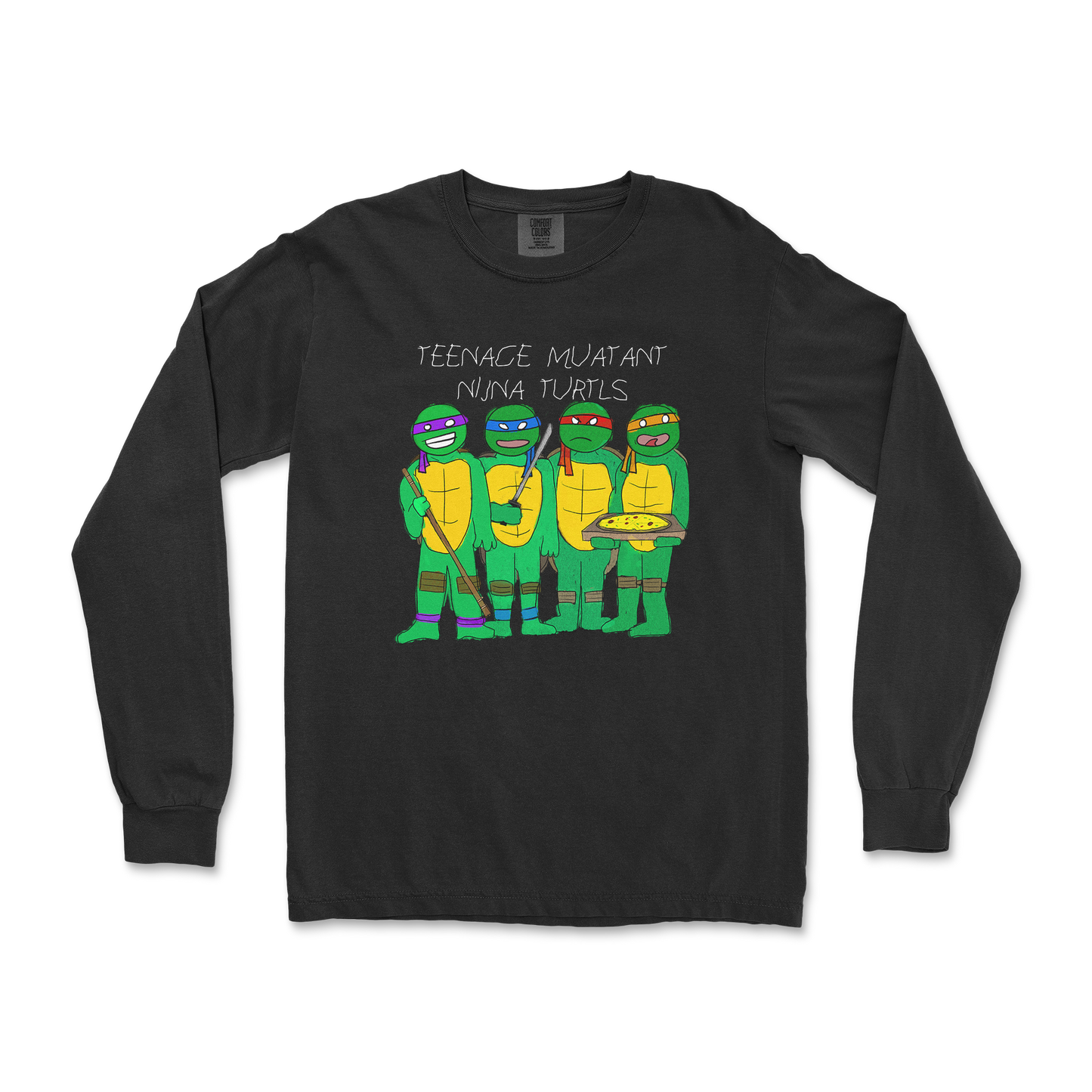 Comfort Colors Long Sleeve Ninja Turtles in Black