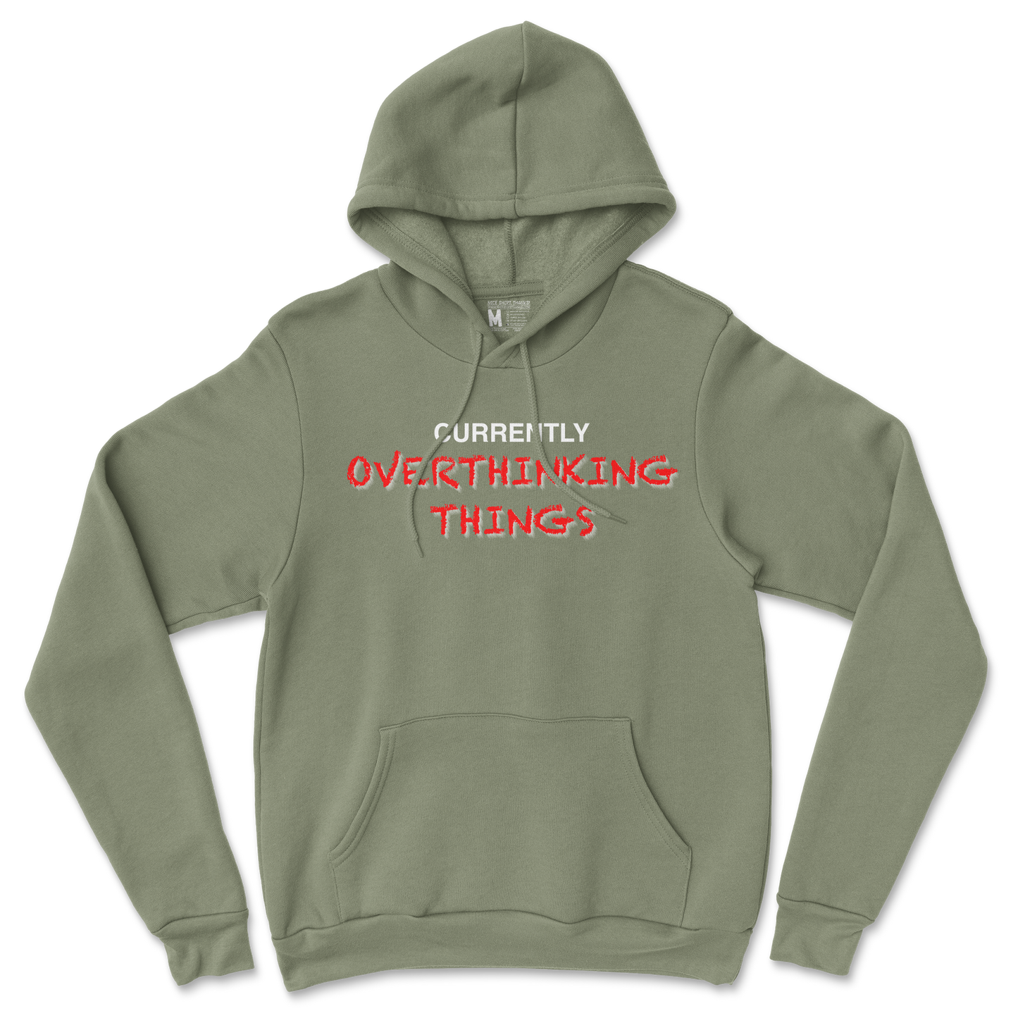 Gildan SoftStyle Hoodie For Our Lil Overthinker in Military Green