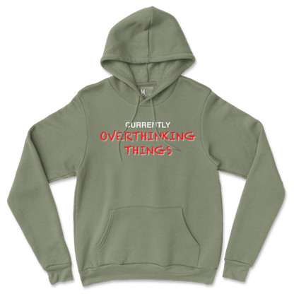 Gildan SoftStyle Hoodie For Our Lil Overthinker in Military Green