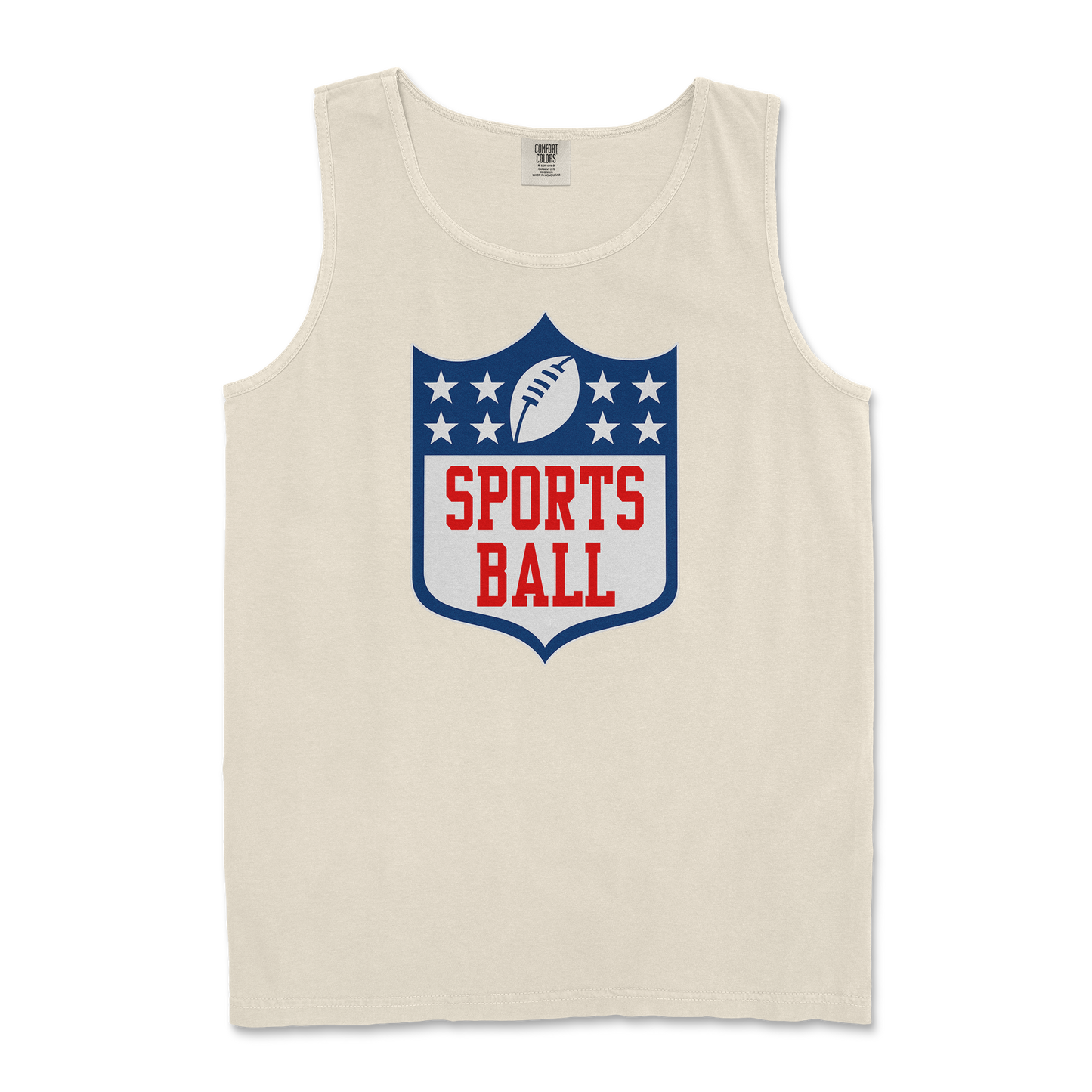 Comfort Colors Tank Top Sports Ball in Ivory