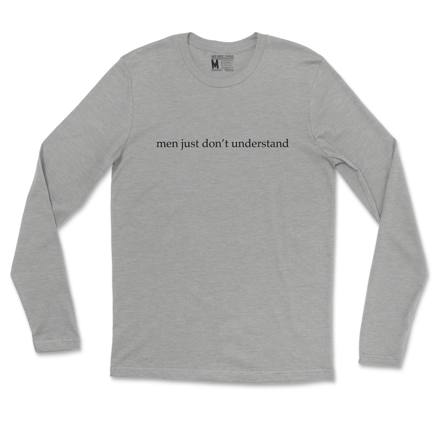 Gildan SoftStyle Long Sleeve Men Dont Understand in Sports Grey