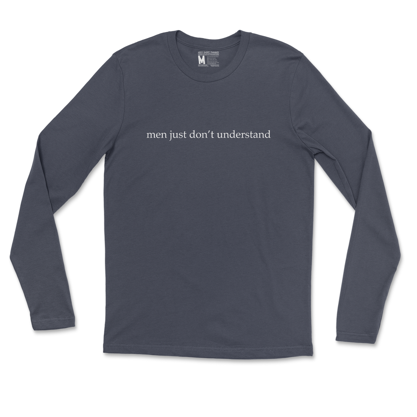 Gildan SoftStyle Long Sleeve Men Dont Understand in Navy