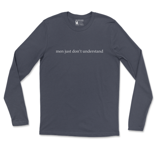 Gildan SoftStyle Long Sleeve Men Dont Understand in Navy