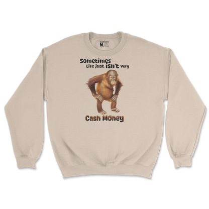 Gildan SoftStyle Crew Neck Cash Money Monkey  in Sand