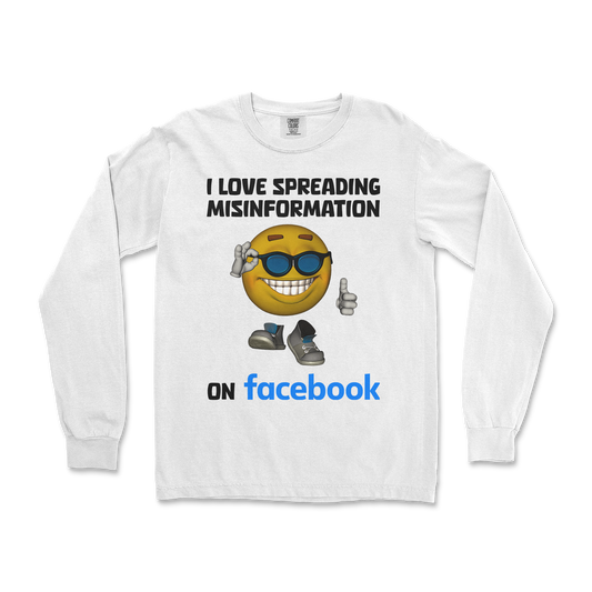 Comfort Colors Long Sleeve Spreadin Misinformation in White