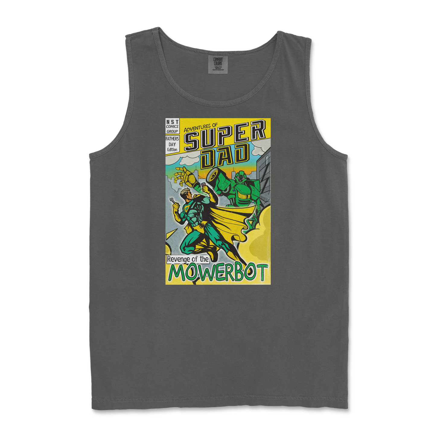 Comfort Colors Tank Top Super Dad in Pepper