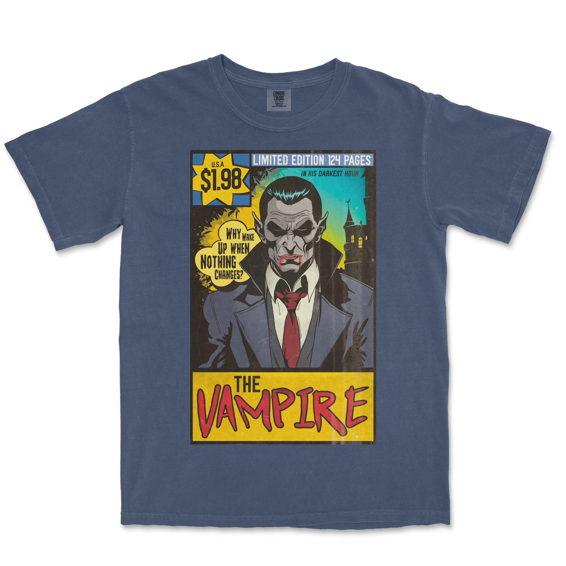Comfort Colors T-Shirt Sad Vampire in Midnight