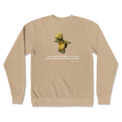 Independent Clothing Co. Crew Neck Robert Frost Quote in Sandstone