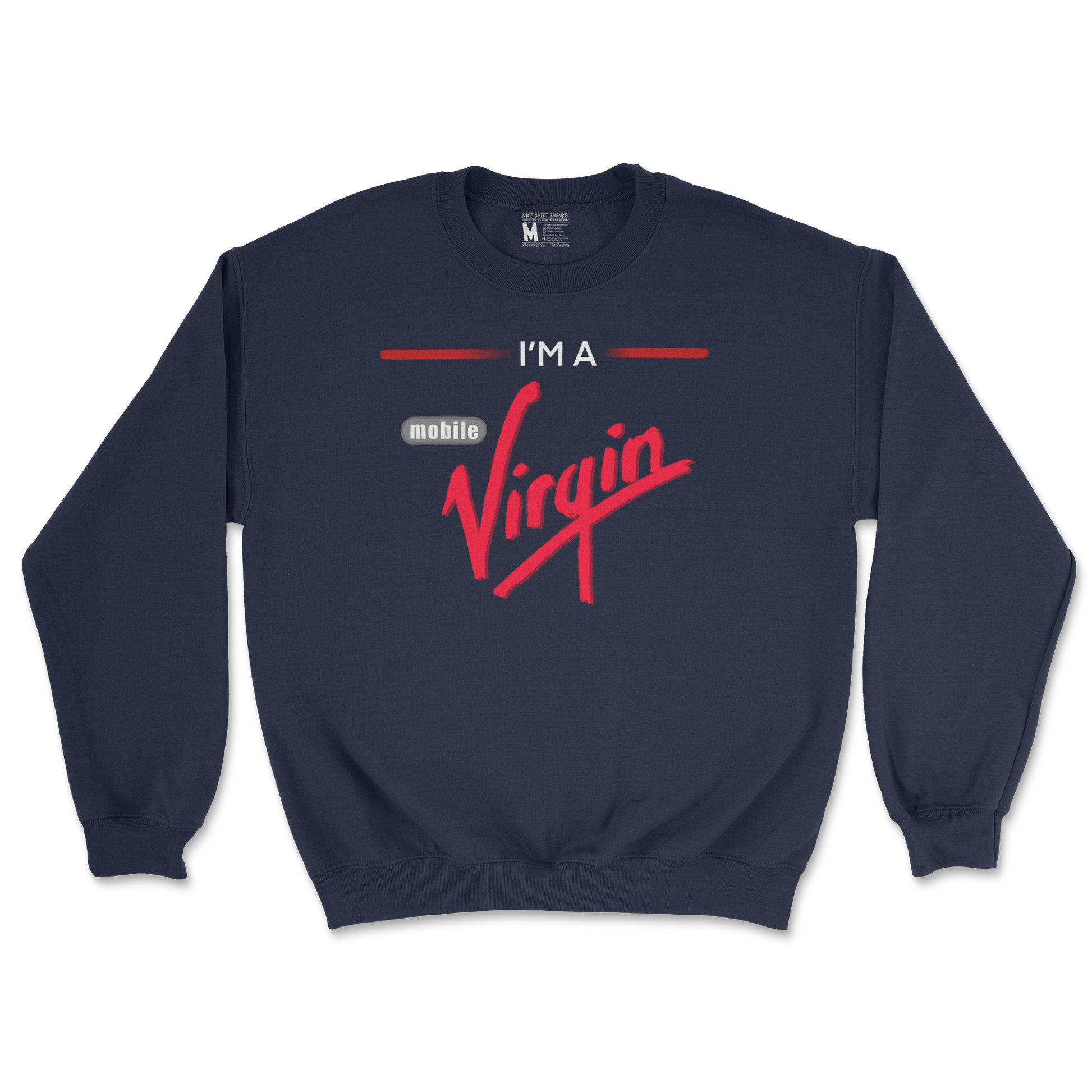 Gildan SoftStyle Crew Neck Mobile Virgin in Navy