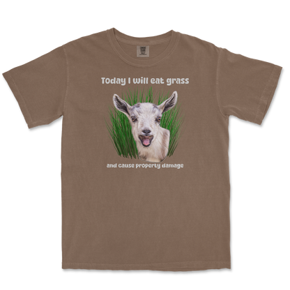 Comfort Colors T-Shirt Crazy Goat  in Espresso