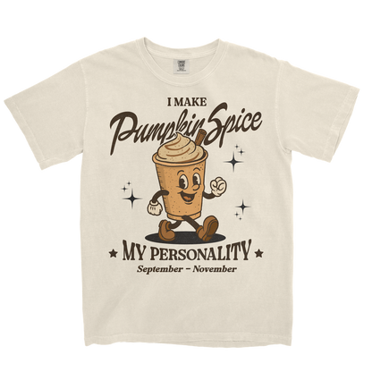 Comfort Colors T-Shirt Pumpkin Spice Personality in Ivory
