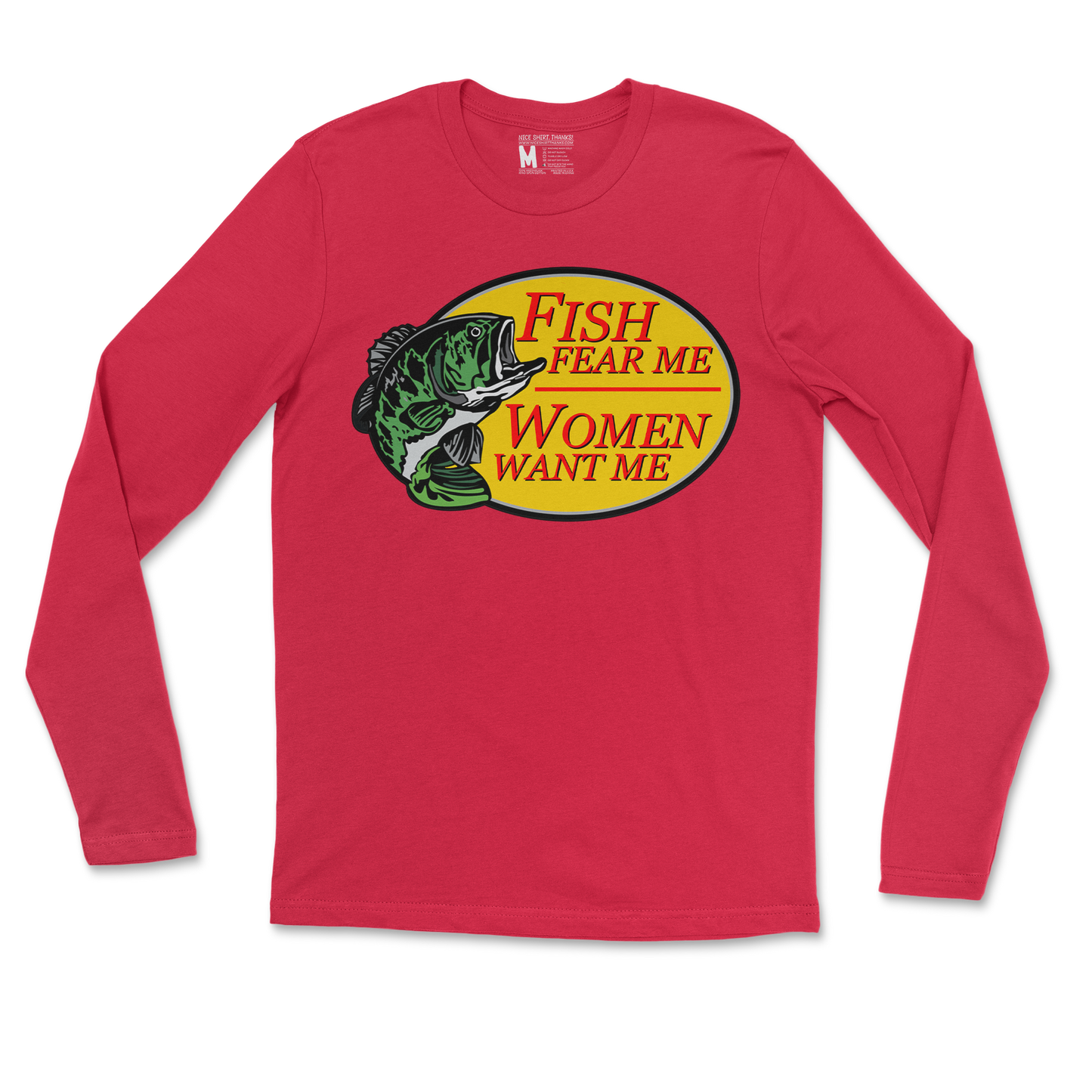 Gildan SoftStyle Long Sleeve For The Fishermen in Red