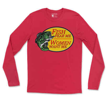 Gildan SoftStyle Long Sleeve For The Fishermen in Red