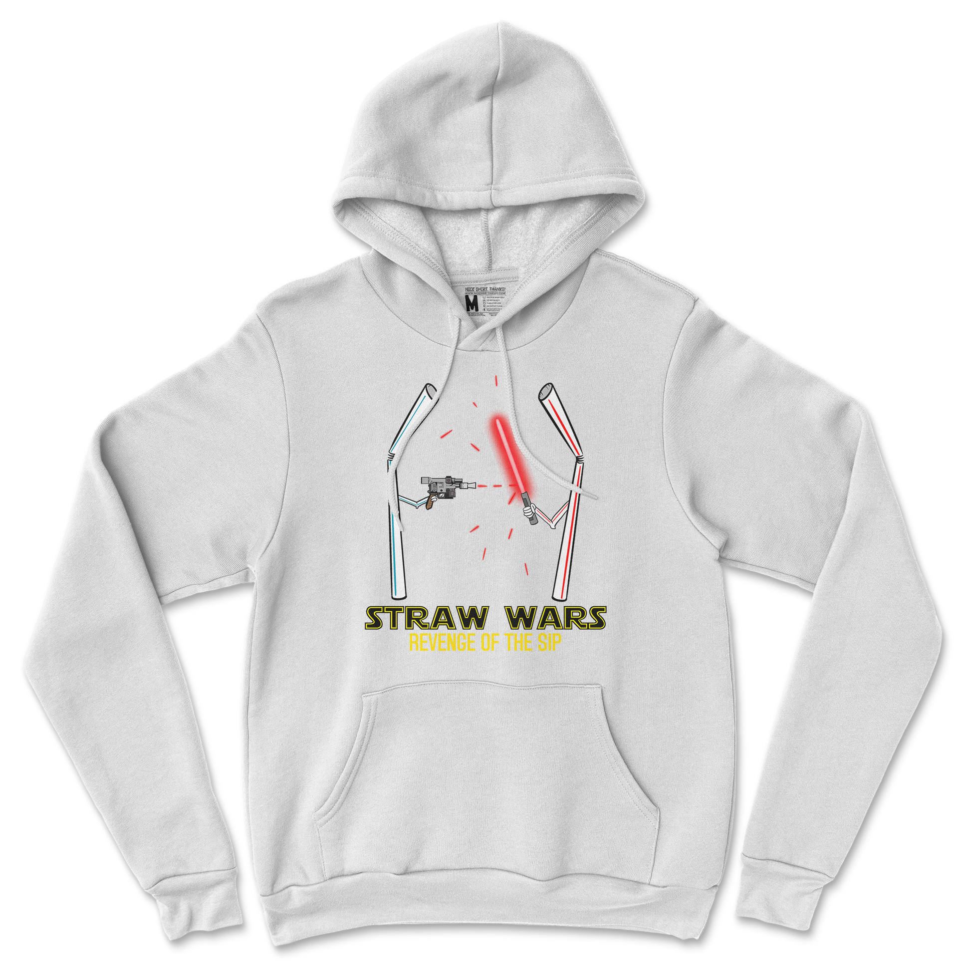 Gildan SoftStyle Hoodie Straw Wars in White