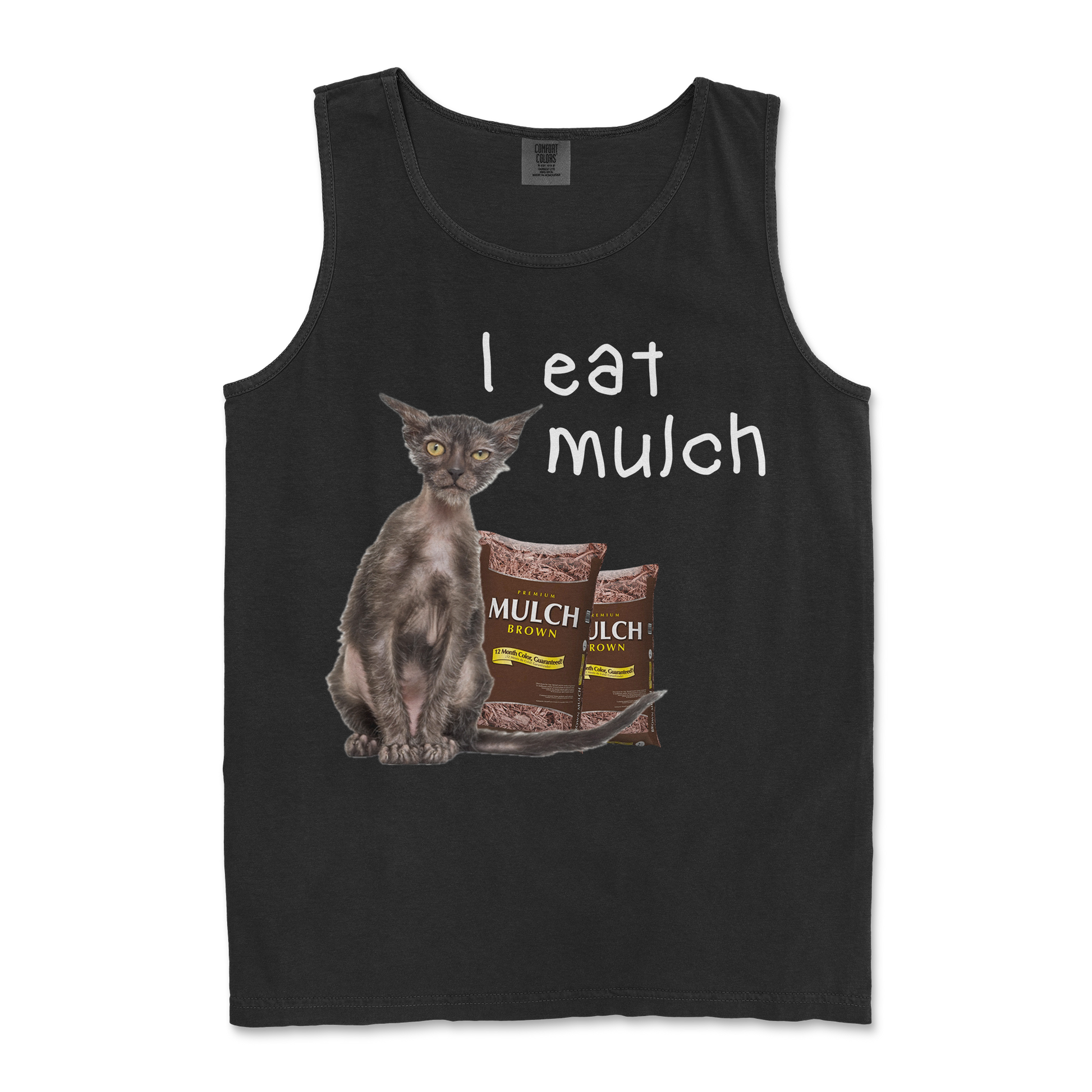 Comfort Colors Tank Top I Eat Mulch in Black