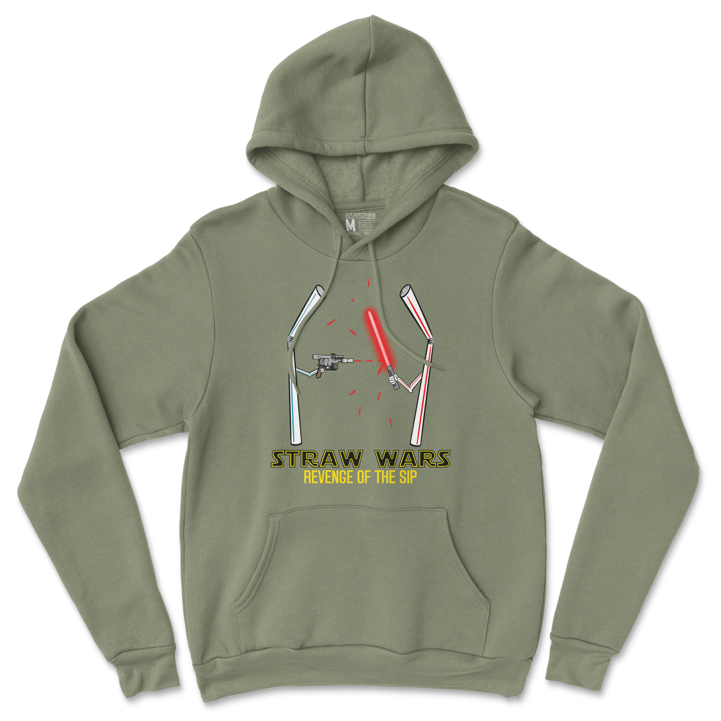 Gildan SoftStyle Hoodie Straw Wars in Military Green