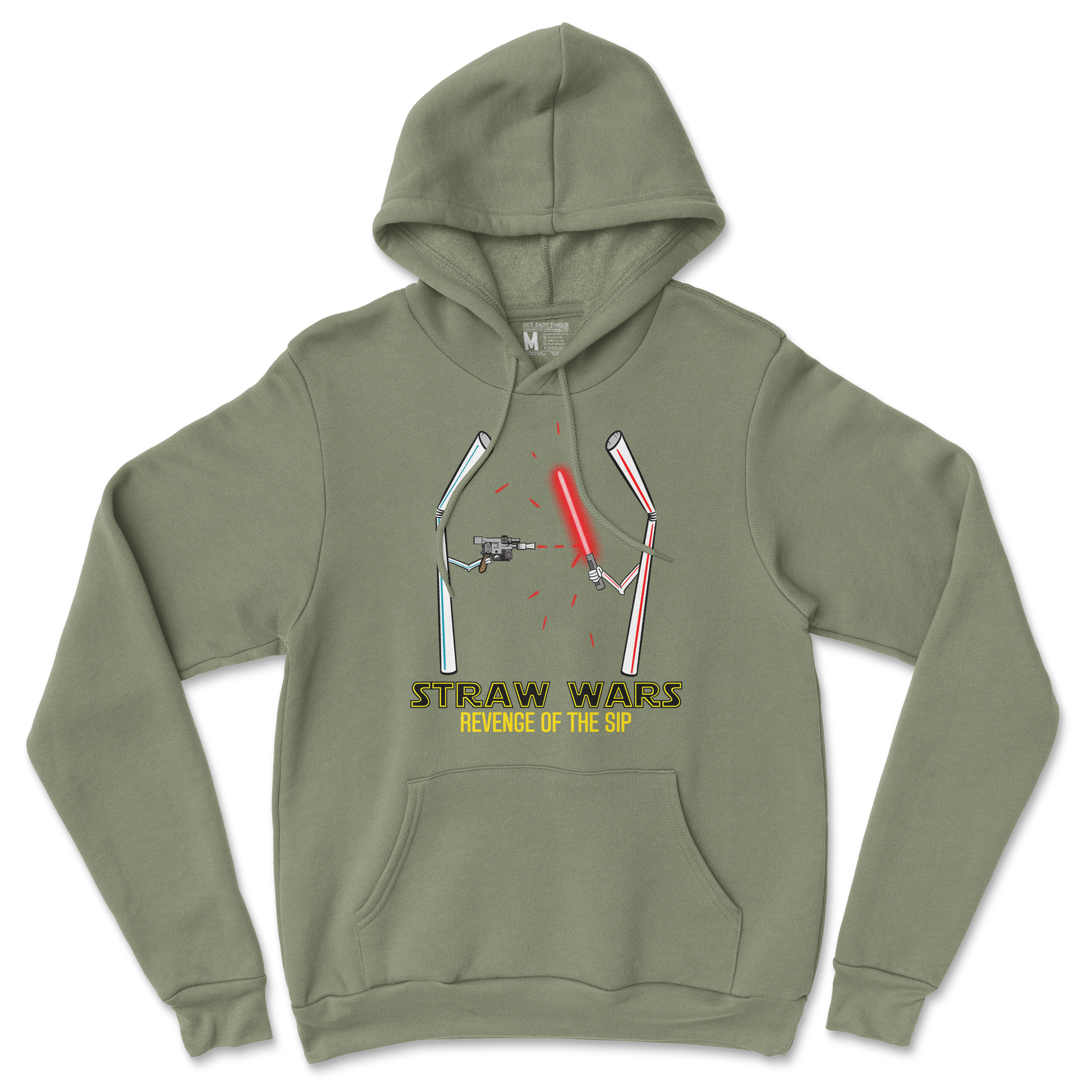 Gildan SoftStyle Hoodie Straw Wars in Military Green